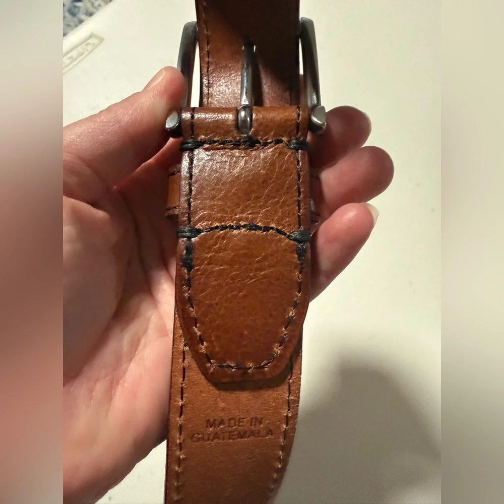 Fossil Men’s Classic Brown Leather Belt Size 38 Preppy Office Professional